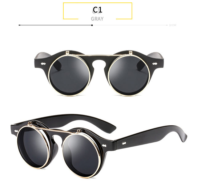 Round Flip Up Sunglasses