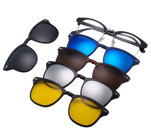 5PCS Magnetic Polarized Clip On Sunglasses